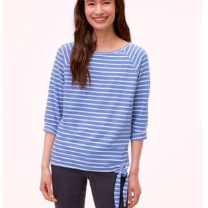🆕 LOFT Stripped Top with Side Waist Tie-Strings. NWT